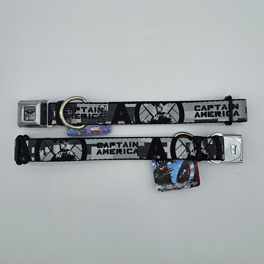 Buckle Down Marvel Captain America Car Seat Belt Buckle Dog Collar